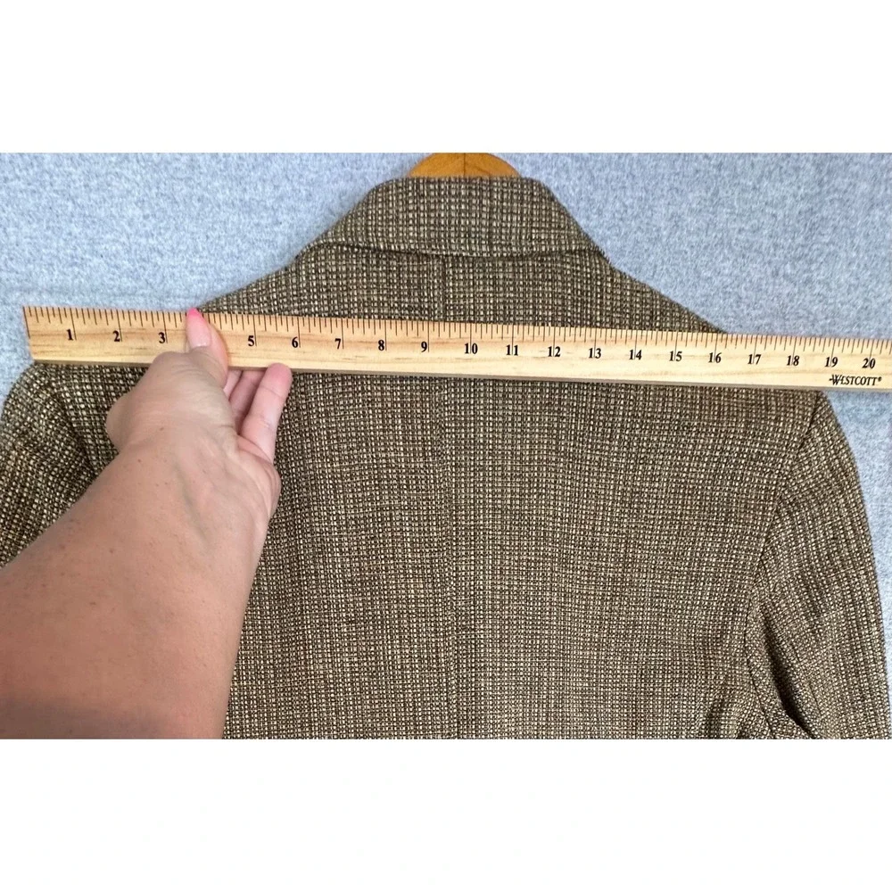 The Territory Ahead Silk Blazer Mens 40R Brown 3-Button Tweed Sport Coat